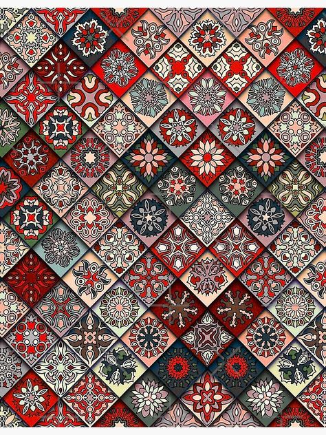 Traditional Poster, Tiles Inspiration, Bohemian Artwork, Mandala Wallpaper, Artwork Poster, Moroccan Pattern, Textile Pattern Design, Tile Inspiration, Handmade Artwork