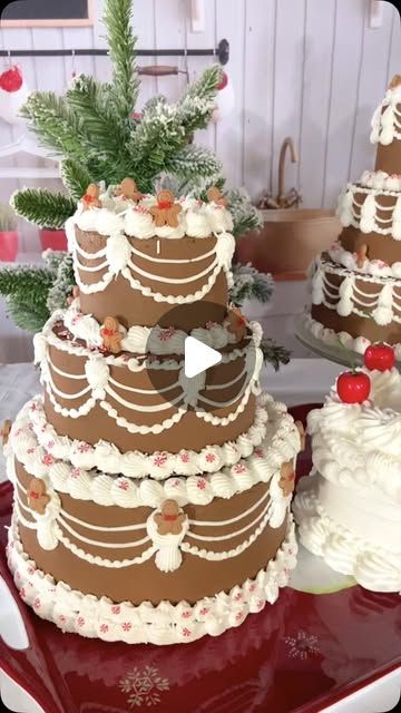 Rebecca on Instagram: "Run, run, as fast as you can! 🤎❤️💗🤎❤️💗Gingerbread faux cakes almost sold out for Christmas!! 🎂🎂🎂 Catch them if you can! #fakecake #fakecakes #fakebake #partydecorator #windowdisplays #christmasdecor #christmastime #gingerbreadman #gingerbreadcake" Gingerbread Cake, Fake Cake, Fake Bake, Let Them Eat Cake, Globe Trotter, Window Display, Gingerbread Man, Eat Cake, Christmas Time