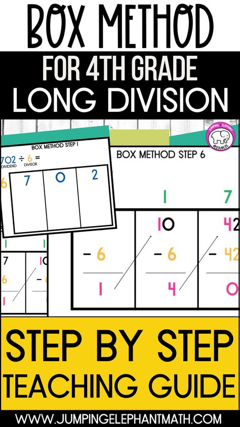 Learn how to teach long division using an area model to upper elementary students. This blog post 

In this comprehensive guide, explore the process of the Box Method, also known as the Long Division Area Model. Here's a sneak peek into what you'll find in the blog post:
•	Overview of the Box Method:
•	Step-by-Step Guide:
•	Teaching Tips:

A great blog post for 4th grade math and 5th Grade Math educators. Long Division Area Model, Short Division Anchor Chart, Box Method Division Anchor Charts, Division For 4th Grade, Easy Long Division, Long Division Box Method, Division Box Method, How To Teach Long Division, Long Division Steps Printable