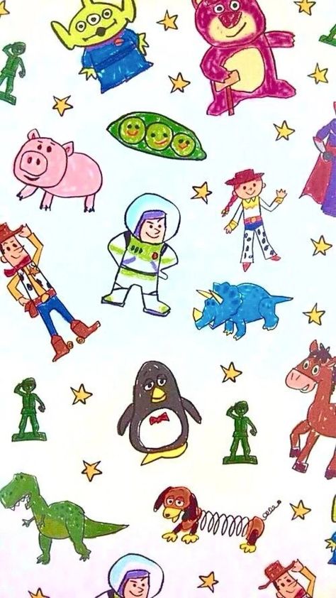 Andy Drawings Toy Story, Toy Story Phone Wallpaper, Disney Hollywood Studios Wallpaper, Kids Mode Wallpaper, Buzz Lightyear Background, Toy Story Aesthetic Wallpaper, Toy Story Aesthetic, Kids Wallpaper Iphone, Kids Aesthetic Wallpaper