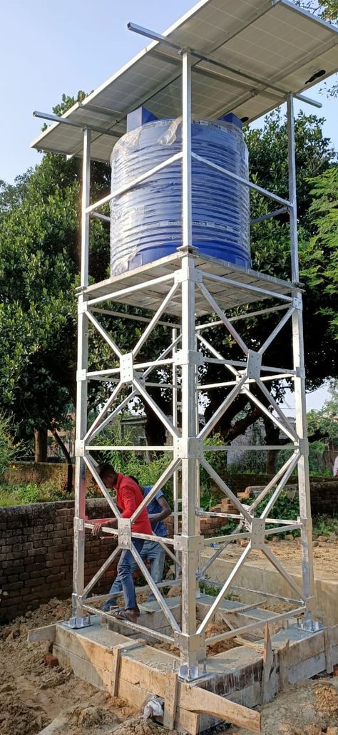 3hp Solar Water Pumping System Confire India #solarwaterpump #starinfinitytower #Kaushambi #GhaziabadUP Barbeque Grill Design, Balcony Glass Design, Water Collection System, Steel Railing Design, Entry Door Designs, Home Water Filtration, Steel Building Homes, Steel Furniture Design, Concrete Block Walls