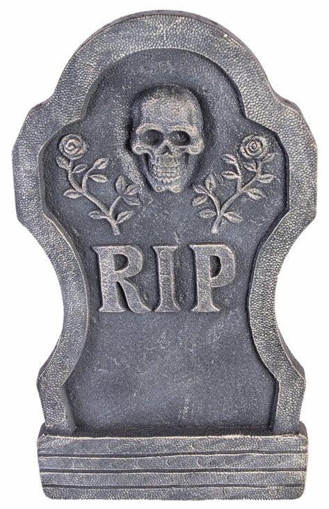 Tombstone Tombstone Decorations, Tombstone Halloween, 21st Decorations, Rip Tombstone, Decorations For Halloween, Celtic Crosses, Haunted House Diy, Tombstone Designs, Halloween Skeleton Decorations