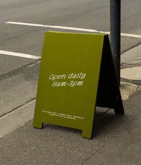 Green Brand Identity, Blake Scott, Cafe Signage, Green Branding, Beauty Branding, Sidewalk Sign, Blog Design Inspiration, Cafe Branding, Bakery Design