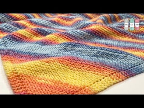 How to Knit a Diagonal Garter Stitch Baby Blanket | Rectangle or Square - YouTube Knitting Corner, How Do You Knit, Blankets Knitted, Circular Knitting Machine, Basketweave Stitch, Knit Blankets, Knitting Tutorials, Crochet Knit Stitches, Beginner Knitting Patterns