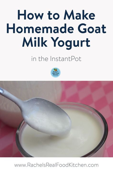 Making goat milk yogurt yourself is SUPER easy when you use the InstantPot. Get the no-fuss instructions here! #RachelsRealFoodKitchen #homemadeyogurt #goatmilk Goat Milk Yogurt, Goat Milk Products, Milk Products, Homemade Yogurt, Dairy Products, Canning Jars, How To Make Homemade, Favorite Snack, Goat Milk