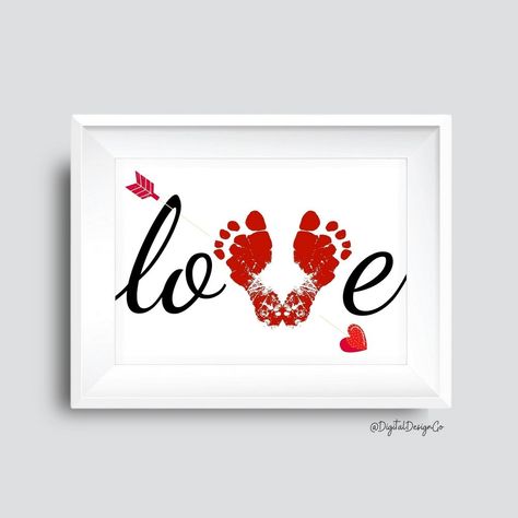 Sweet Impressions: Baby Footprint Keepsakes Baby Footprint Keepsake, Diy Craft For Kids, Baby Handprint Art, Baby Handprint Crafts, Baby Art Crafts, Valentines Day Craft, Footprint Keepsake, Footprint Craft, Footprint Crafts