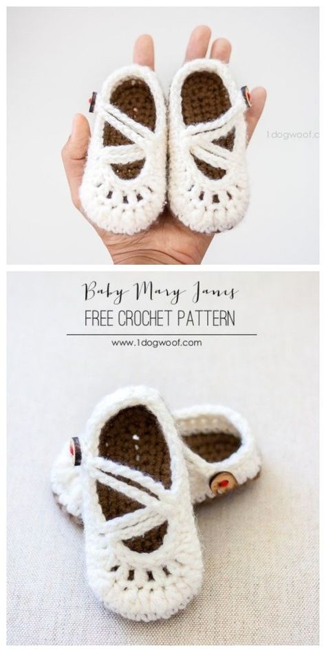 Crochet Baby Mary Jane Shoes Free Pattern, Crochet Baby Slippers, Crochet Mary Janes, Crochet Baby Shoes Pattern, Baby Booties Pattern, Baby Shoes Pattern, Crochet For Babies, Crochet For Baby, Crochet Booties