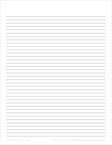 Download the Printable Lined Paper Template from Vertex42.com Notebook Paper Printable, Lined Paper Template, College Printables, Notebook Paper Template, Printable Graph Paper, Word Line, Printable Lined Paper, Report Card Template, Notebook Templates