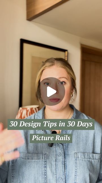 Olivia Caplan on Instagram: "Episode 12 of 30 Design Tips in 30 Days- Series 2.

A picture rail can be a great alternative to making holes in your wall to hang art.

Comment below your thoughts on this!

#interiordesignadvice #interiordesigner #homedecor #picturerail #design #decorating #renohacks #interiordesignproject #diy #rentalhacks #interiorsforrenters #artwork #homedecor" Picture Rail Wall, Diy Picture Rail, Picture Rail Hanging, Picture Rail, Interior Design Advice, Hang Art, Diy Picture, Hanging Rail, Hanging Pictures