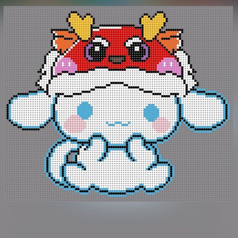 Sanrio Perler Bead Patterns, Pokemon Cross Stitch Patterns, Hama Art, Pokemon Cross Stitch, Pixel Drawing, Diy Perler Bead Crafts, Pixel Crochet, Pixel Art Grid, Diy Perler Beads