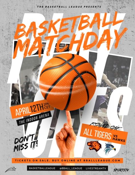 Fun Day Poster Design, Sports Event Flyer, Sports Graphic Design Basketball, Basketball Graphic Design Poster, College Basketball Graphic Design, Basketball Flyer Design, Basketball Social Media Design, Basketball League Poster, Poster Ideas Basketball