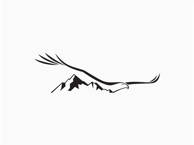 Mountain Eagle by Lucian Radu Mountain Eagle Tattoo, Eagle And Mountain Tattoo, Cute Eagle Tattoo, Mountain Logo Design Ideas, Eagle Mountain Tattoo, Eagle Tattoo Forearm, Eagle Tattoo Design, Eagle Feather Tattoos, Mountains Logo