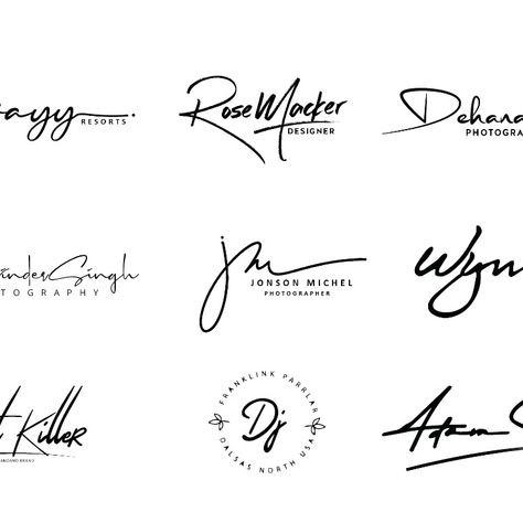 I will design signature handwritten logo Signature Ideas Handwriting, Signatures Ideas Handwriting, Signature Logo Ideas, Scissors Logo, Fonts Art, Chef Ideas, Free Commercial Fonts, Signatures Handwriting, Free Typeface