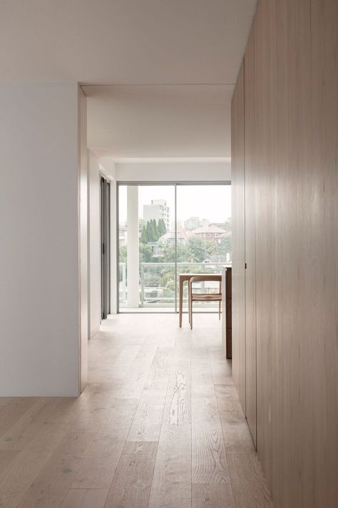 https://archello.com/story/86823/attachments/photos-videos/19 Light Oak Floors, Light Wooden Floor, Oak Floorboards, Engineered Timber Flooring, Minimalist Apartment, Steel Columns, Scandi Design, Sydney Harbour, Local Furniture