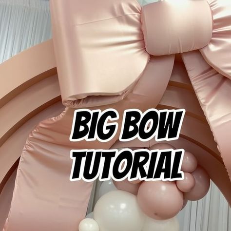 Morgan Taylor’d Events | Bow Theme Babyshower 🎀 . #DetroitEvents #DetroitEventPlanner #EventPlanner #MorganTaylord #Detroit #MichiganEventPlanner... | Instagram Diy Giant Bow Ribbon, Diy Large Bow, Tulle Bows Diy, Giant Bow Diy, Big Bows Diy, Large Bow Diy, Bow Theme, Swan Baby Shower, Giant Bow