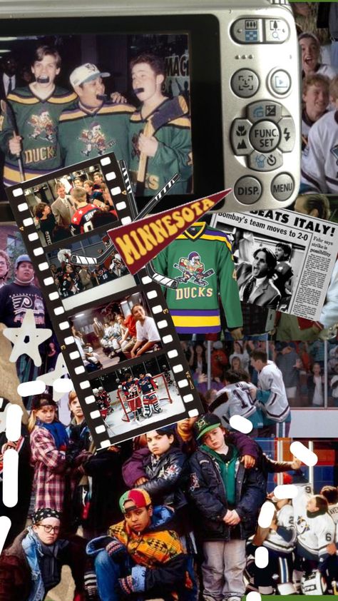 Mighty ducks 🏒 Mighty Ducks Wallpaper, Fulton Reed, Ducks Wallpaper, D2 The Mighty Ducks, Charlie Conway, Duck Wallpaper, Swag Pics, Flying Together, Retro Graphic Design