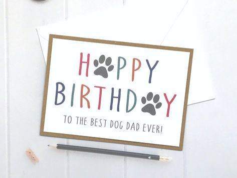 Happy Birthday Cards Diy, Birthday Inspiration, Dog Birthday Card, 50th Birthday Cards, Bday Cards, Spiderman Birthday, Dog Cards, 50th Birthday Gifts, Birthday Cards Diy