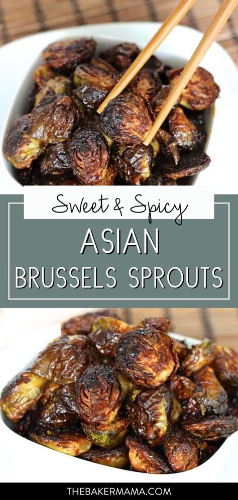 Asian Brussel Sprouts, Best Brussels Sprouts, Baked Brussel Sprouts, Crispy Brussel Sprouts, Veggie Side Dish Recipes, Sprouts Recipe, Healthy Vegetable Recipes, Sprout Recipes, Brussels Sprouts Recipe