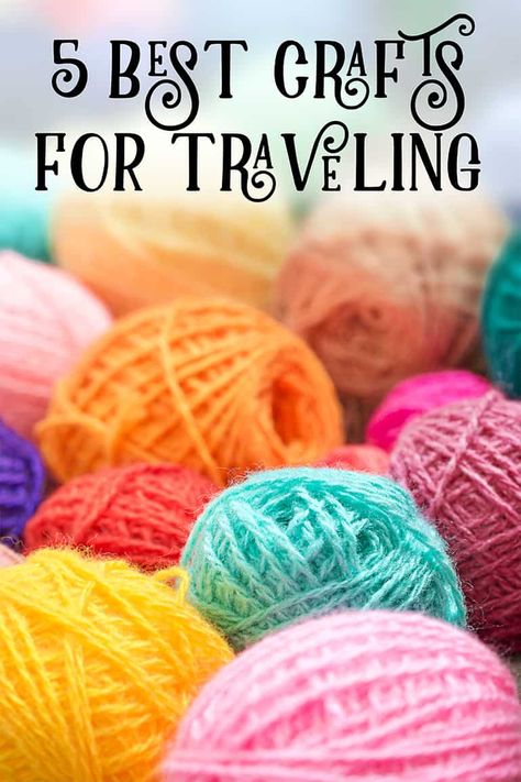 Discover tried and true crafts for traveling! The best crafts for tips and traveling including what crafts you can bring on an airplane! Crafts For Traveling, Road Trip Crafts, Travel Knitting, Craft Projects For Adults, Travel Crafts, Best Crafts, Fun Crafts To Do, Easy Crochet Projects, Quick Crafts