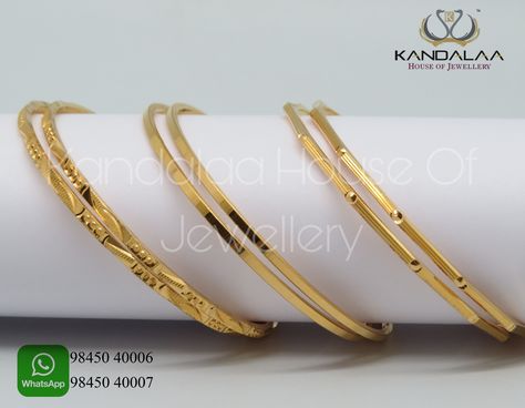 Gold Bangles Design 30 Grams, Office Wear Gold Bangles, Bangles Jewelry Designs Gold Daily Use, Daily Wear Bangles In Gold, Daily Use Gold Bangles Indian, Plain Bangles, Simple Gold Bangle, Bangle Collection, Kids Bangles