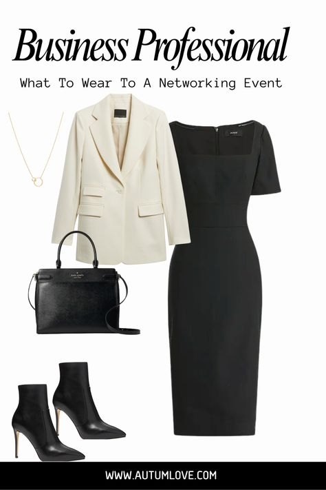 What To Wear To A Networking Event<br/> — Autum Love Pro Dress, What Is Personal Branding, Business Conference, Professional Event, Dress Appropriately, Event Outfit, Cocktail Attire, Networking Event, Dress For Success