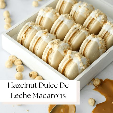 New Year’s Eve Macarons, Snickerdoodle Macarons, Macaron Ideas, Brown Food Coloring, Hazelnut Milk, Meringue Buttercream, Swiss Meringue Buttercream, Swiss Meringue, Sauce Pot