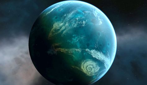 Ocean worlds: Study suggests most habitable planets may lack dry land Exoplanet Landscape, Planet Concept, Ocean Planet, Alien Words, Water Planet, Art Spatial, Sci Fi Spaceships, Planets And Moons, Planet Design