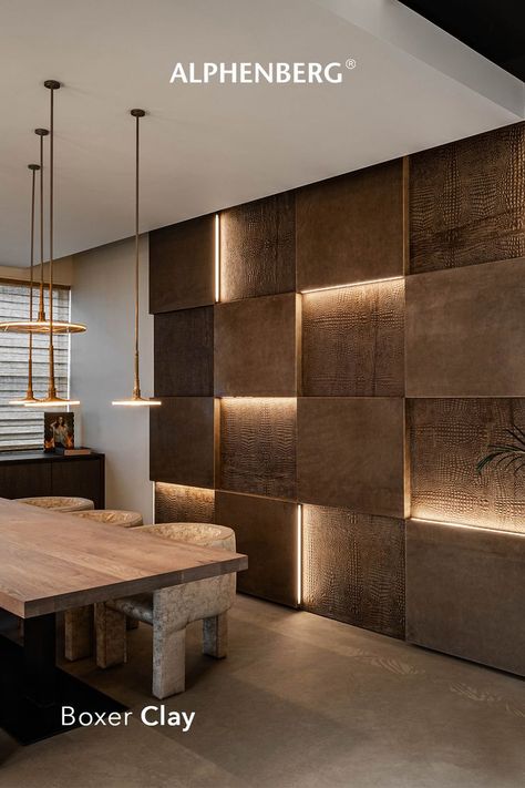 wall decoration, wall, half wall panelling, wall panelling, dining room, acoustic panels, built-in lighting, lighting Half Wall Panelling, Ceo Office Design Luxury Modern, Wall Cladding Designs, Dining Room Built In, Cladding Design, Wall Panel Design, Wall Lamp Design, Wall Panelling, Acoustic Wall Panels