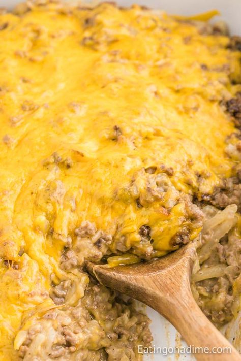 Hamburger Casserole Recipes With Hashbrowns, Homemade Cheesy Hashbrown Hamburger Helper, Cheeseburger Hashbrown Casserole, Hamburger Hashbrown Casserole, Hamburger Hashbrown, Hamburger Hotdish, Hamburger Casseroles, Hamburger Hash, Hashbrown Casserole Easy