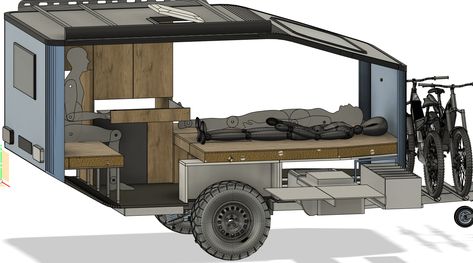 Mini Rv, Small Trailers, Diy Teardrop Trailer, Teardrop Trailer Plans, Truck Accesories, Teardrop Camper Plans, Camping Trailer Diy, Small Camper Trailers, Homemade Camper