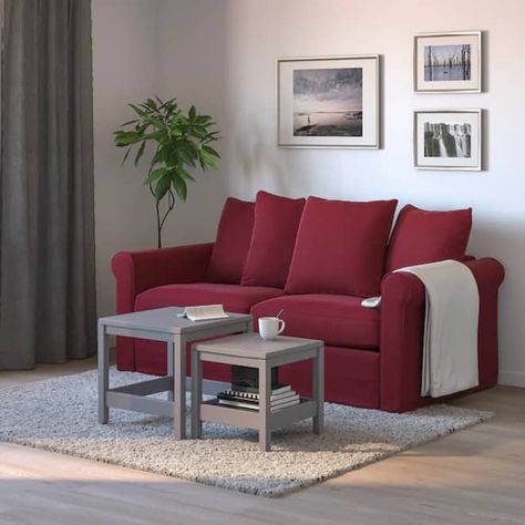 New Today -  Save Up to 50% on Sofas, Beds, and More During IKEA’s Winter Sale maidsandmoore.com Red Sofa Living Room, Sofa Bed Mechanism, 3 Seat Sofa Bed, Sofa Back Cushions, Sofa Bed With Chaise, Red Couch, Loveseat Sleeper, Red Sofa, Deep Seat Cushions