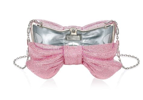 Bow Just For You - Judith Leiber Pink Bow Purse, Soft Pink Accessories, Pink Wishlist, Butterfly Centerpieces, Judith Leiber Bags, Novelty Handbags, Heart Clutch, Rhinestone Handbags, Spoiled Brat