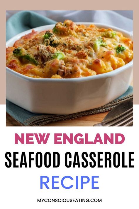 New England Seafood Casserole ready to serve New England Seafood, Seafood Pot Pie, Seafood Casserole Recipes, Shepherds Pie, Buffet Food, Time To Eat, Classic Dishes, Family Dinners, Casserole Recipe