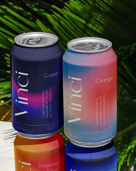 Vinci – Packaging Of The World Heaven Design, Supplements Packaging, Learn Design, Can Mockup, Drinks Packaging Design, Mobile App Design Inspiration, Strawberry Kiwi, Branding Design Packaging, Drinks Design