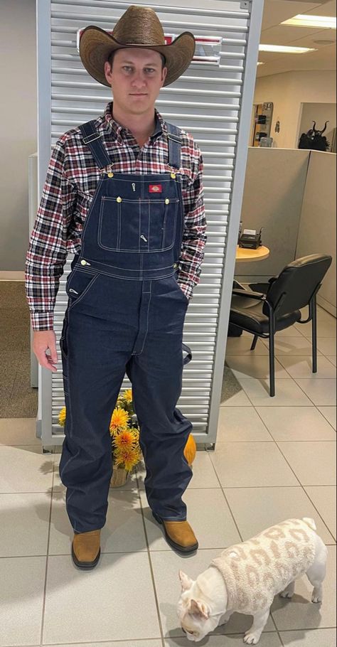 Bib Overalls Mens, Cowboy Overalls Outfit, Bib Overalls, Country Men, Overalls