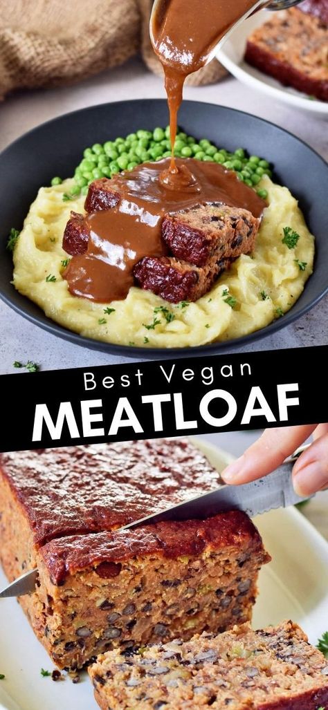 Vegan Meatloaf Recipe, Vegetarian Meatloaf, Vegan Meat Recipe, Vegetarian Roast, Vegan Meatloaf, Vegan Baking Recipes, Vegan Entree, Vegan Main Dishes, Tasty Vegetarian Recipes