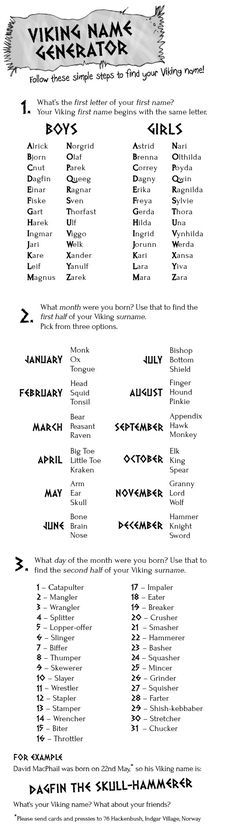 Viking-Name-Generator (for fun) Funny Name Generator, Best Baby Names, Names Generator, Viking Names, Norse Paganism, Norwegian Heritage, Childhood Ruined, Viking Quotes, Fanfic Ideas