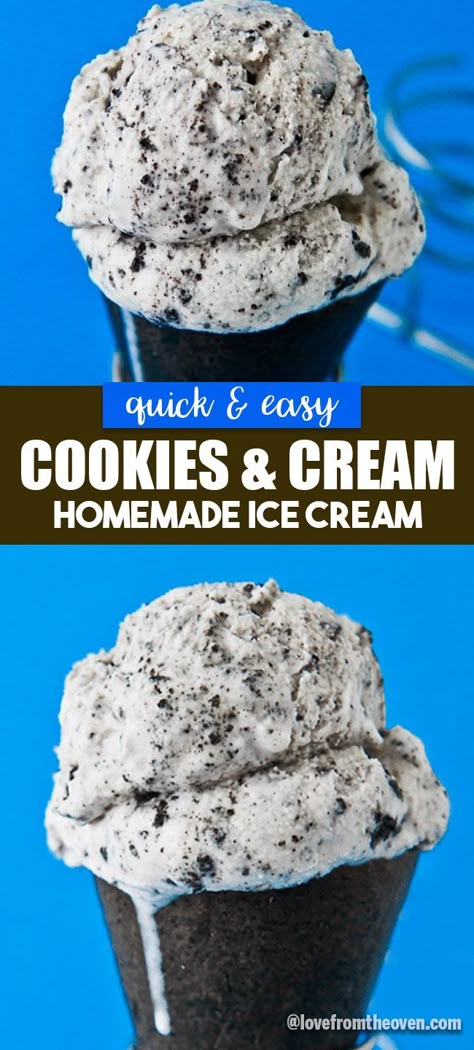 7 Layer Magic Cookie Bars, Churn Ice Cream Recipes, Kitchen Aid Ice Cream Recipes, Homemade Ice Cream Recipes Machine, Kitchen Aid Ice Cream, Kitchenaid Ice Cream Maker, Cookie Monster Ice Cream, Cookies And Cream Ice Cream, Easy Homemade Cookies