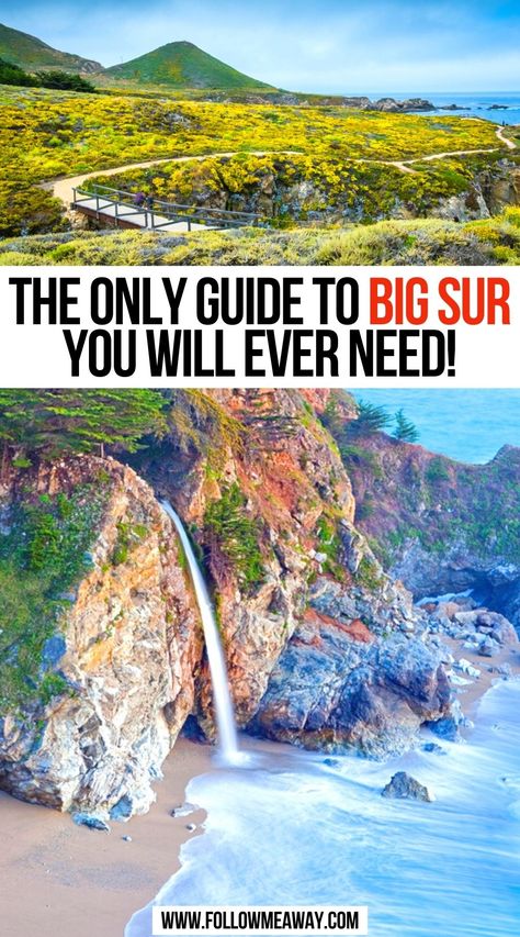 The Only Guide to Big Sur You Will Ever Need! California Big Sur, Big Sur Outfit Summer, California Coast Road Trip Itinerary, Big Sur Itinerary, Big Sur Hikes, Trip Bucket Lists, Marina California, Big Sur Trip, Big Sur Road Trip