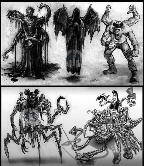 Horror4Kids on Twitter: "Concept art for some of the villains in Epic Mickey (2010) for Nintendo Wii. (A Thread) https://t.co/OZuIYG3HUR" / Twitter Disney Creepypasta, Epic Mickey, City Gallery, Oswald The Lucky Rabbit, Disney Games, Magic Carpet, Oh My God, Dark Beauty, My God