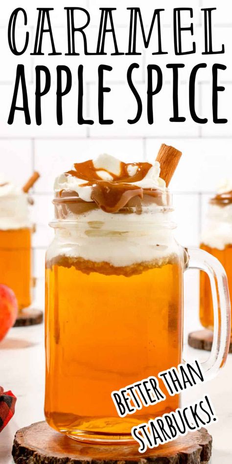 Starbucks Apple Cider, Starbucks Caramel Apple Spice, Caramel Apple Cider Recipe, Caramel Apple Cider, Apple Cider Drink, Caramel Apple Spice, Cider Drinks, Apple Drinks, Apple Cider Recipe