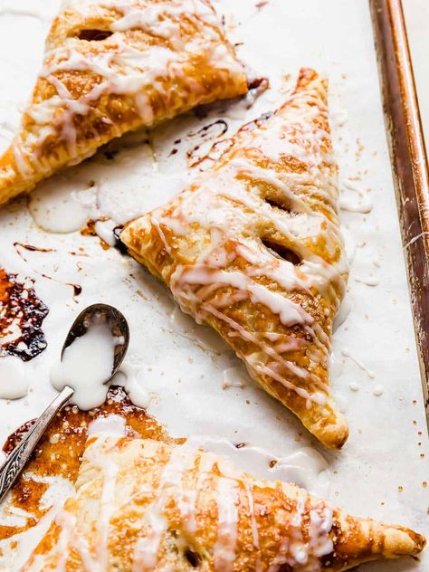 Puff Pastry Apple Turnovers — Salt & Baker Apple Turnover Recipe Easy, Apple Turnovers With Puff Pastry Recipe, Apple Turnover With Puff Pastry, Pie Crust Apple Turnovers, Icing For Turnovers, Apple Cranberry Turnovers, Apple Pie Turnovers With Pie Crust, Puff Pastry Turnovers Fruit, Cinnamon Apple Puff Pastry