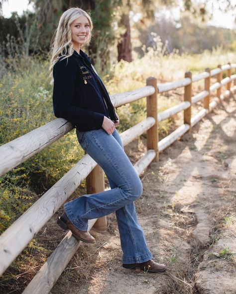 Ryann, Sonora High School Class of ‘24 💛💙 This beauty has so many accomplishments and is off to Oklahoma State in the Fall ! #orangecountyphotographer #laphotographer #fullertonphotographer #breaphotographer #lahabraphotographer #whittierphotographer #Seniorphotos #graduationphotographer #classof2024 #highschoolgrad #senioryear #ffa #agricultureeducation #oklahomastateuniversity #osu #sonorahighschool Country Senior Photoshoot Ideas, Senior Pictures With Show Cattle, Senior Pictures With Ffa Jacket, Senior Picture Ideas Ffa Jacket, Senior Ffa Pictures, Ffa Picture Ideas, Ffa Jacket Senior Pictures, Ffa Senior Picture Ideas, Senior Picture Ideas Ffa