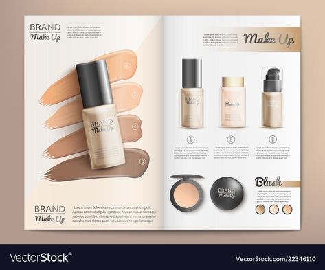 Beauty Brochures, Catalogue Design Templates, Catalog Design Layout, Product Catalog Template, Catalog Template, 잡지 레이아웃, Brochure Design Layout, Adobe Photoshop Design, Make Up Tools