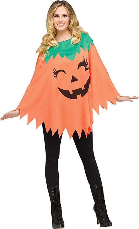 21 Plus-Size Halloween Costumes from Amazon - Rambling Rach Orange Poncho, Pumpkin Halloween Costume, Horror Costume, Plus Size Halloween Costume, Happy Pumpkin, Hallowen Costume, Pumpkin Costume, Easy Costumes, Halloween Costumes For Couples