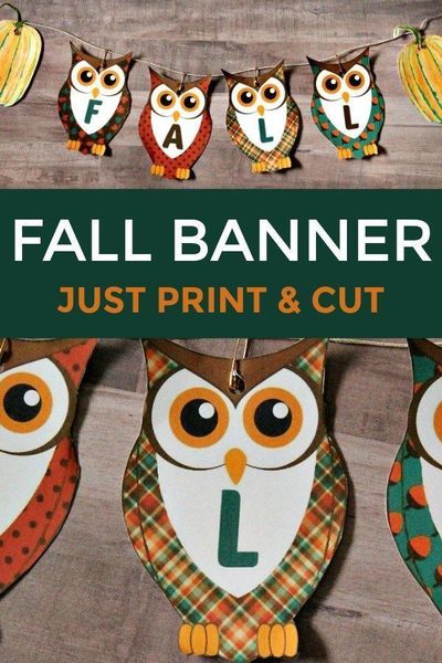 Pumpkin Template Printable, Owl Banner, Craft For Children, Free Printable Banner, Fall Trees, Teachers Diy, Easy Fall Crafts, Fall Banner, Fall Preschool