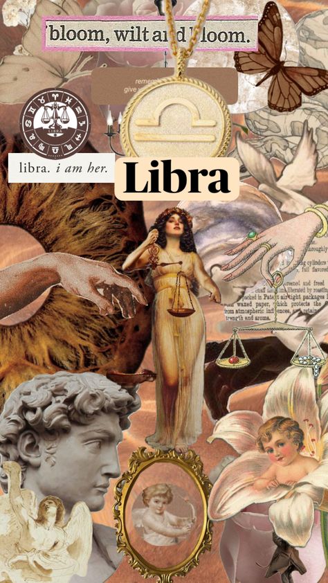 Libra ♎️ #wallpaper #books #music #vibes #beauty #nature #vintage #outfitinspo #homedecor #aesthetic #astrology #libra Libra Wallpaper, Wallpaper Books, Astrology Libra, Music Vibes, Nature Vintage, Beauty Nature, Astrology, Collage, Books