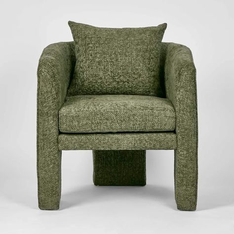 Kennedy Armchair Green Stylish Armchair, Bedside Stool Table, Light Up Tree, Green Armchair, Bedroom Seating, Cozy Living Spaces, Comfortable Place, Floating Flowers, Sofa Storage