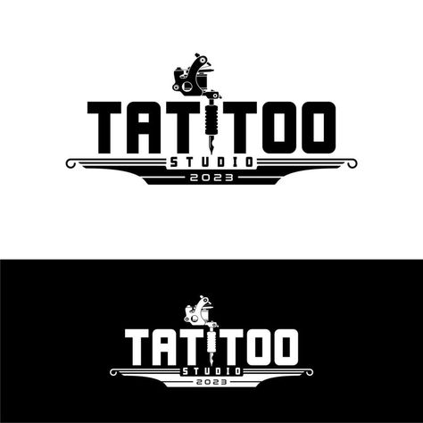 Simple vintage tattoo artist logo for tattoo studio Logo Design For Tattoo Artist, Tattoo Artist Logo Design, Artist Logo Design Creative, Tattoo Studio Logo, Artist Logo Design, Tattoo Studio Design, Tattoo Logo, Incredible Tattoos, Dragon Tattoo Designs