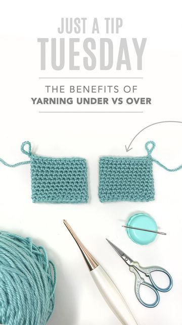 Anna #TheKnottyBoss 🇺🇦🇺🇸 on Instagram: "Happy #JustATipTuesday! Today I wanted to talk about the benefits of yarning under vs yarning over, especially when single crocheting in the round. The yarn over is the traditional way, however, simply by grabbing your yarn differently [yarning under] you can create a whole different texture! If you look closely, the yarn-under method creates a distinct X pattern, thus sometimes is referred to as “cross stitch single crochet.” This method is particular Yarn Under Crochet, Cross Stitch Single Crochet, Diy Crafts Crochet, Crochet Hack, Crochet Geek, Different Textures, Crochet For Beginners, Crochet Yarn, Single Crochet